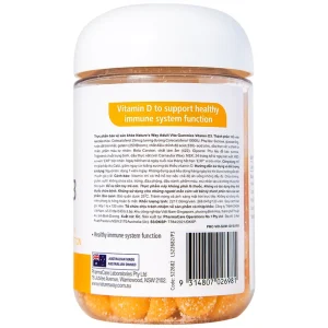 Viên nhai Vita Gummies Vitamin D3 1000IU Nature's Way hỗ trợ giúp hấp thu canxi (120 viên)