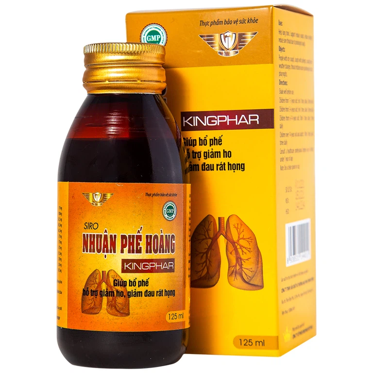 Siro Nhuận Phế Hoàng Kingphar hỗ trợ giảm ho, giảm đờm (125ml)
