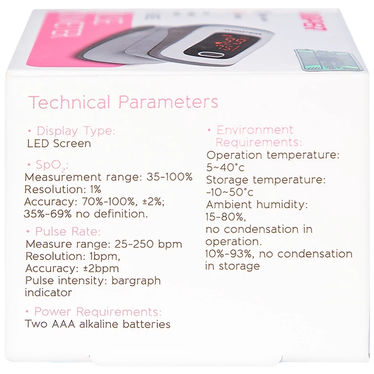 Máy đo nồng độ oxy trong máu Jumper JPD 500E Led thiết kế nhỏ gọn và sử dụng dễ dàng