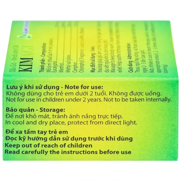 Dầu gió Kimagi Agimexpharm giữ ấm cơ thể, xông hơi giải cảm (10 chai x 6ml)