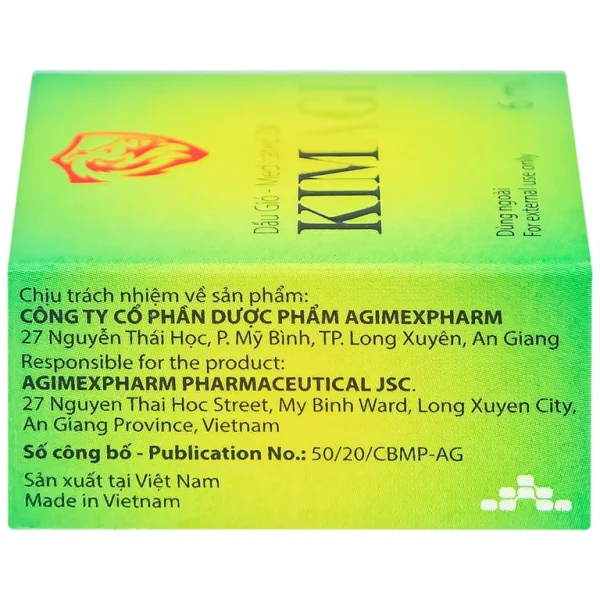 Dầu gió Kimagi Agimexpharm giữ ấm cơ thể, xông hơi giải cảm (10 chai x 6ml)