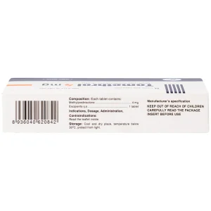 Thuốc Tomethrol 4mg điều trị rối loạn do thấp khớp ( 3 vỉ x 10 viên)