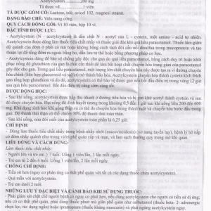 Thuốc Tocemux điều trị tiêu chất nhầy, bệnh lý hô hấp có đờm (10 vỉ x 10 viên)