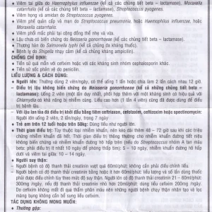 Thuốc Cefimbrano 200mg Vidipha điều trị nhiễm khuẩn (1 vỉ x 10 viên)