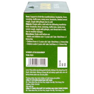 Siro Datadu Kingphar hỗ trợ hạn chế đau đầu, sốt, ho (4 vỉ x 5 ống x 10ml)