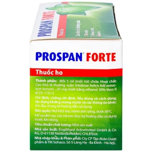 Thuốc ho Prospan Forte Engelhard điều trị viêm đường hô hấp cấp (21 túi x 5ml)