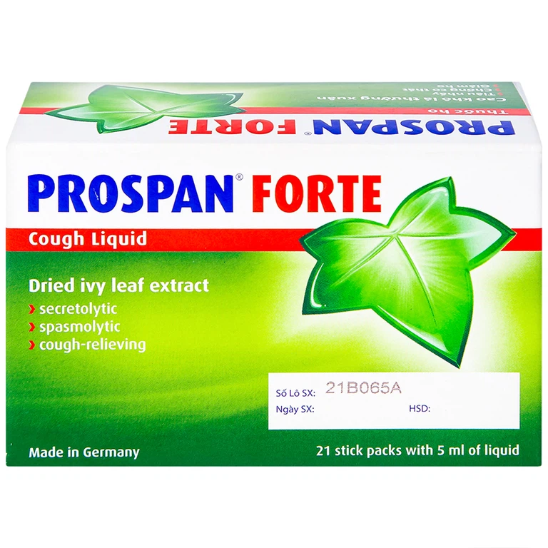 Thuốc ho Prospan Forte Engelhard điều trị viêm đường hô hấp cấp (21 túi x 5ml)
