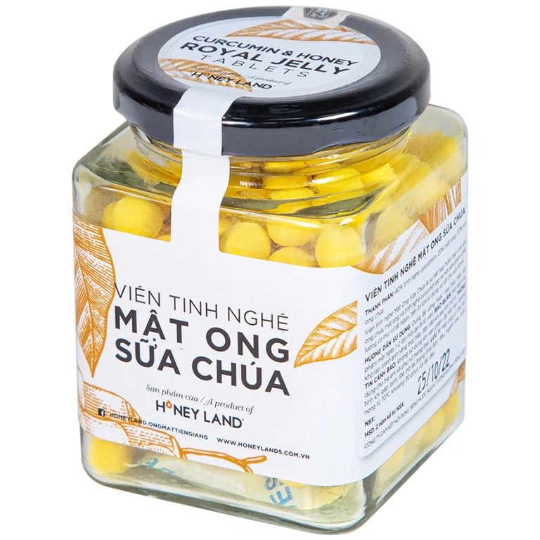 Viên Tinh Nghệ Mật Ong Sữa Chúa Honeyland tăng cường đề kháng, sức khỏe (120g)