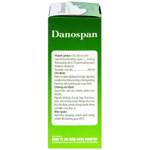 Dung dịch Danospan Danapha điều trị viêm đường hô hấp cấp tính có kèm ho (60ml)