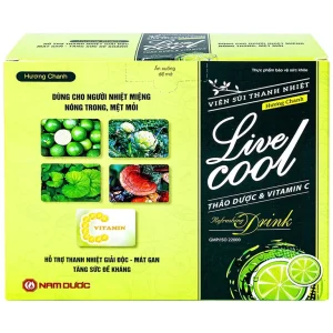 Viên sủi Thanh Nhiệt Livecool Nam Dược hương chanh giải độc, mát gan, tăng cường sức đề kháng (16 viên)