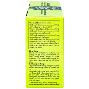 Viên sủi Thanh Nhiệt Livecool Nam Dược hương chanh giải độc, mát gan, tăng cường sức đề kháng (16 viên)