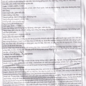 Viên nén Meloxicam 7.5mg Khapharco điều trị thoái hóa khớp, viêm cột sống dính khớp (200 viên)