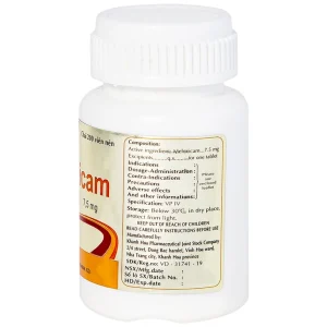 Viên nén Meloxicam 7.5mg Khapharco điều trị thoái hóa khớp, viêm cột sống dính khớp (200 viên)