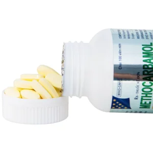 Viên nén Methocarbamol 500mg Khapharco điều trị ngắn hạn các cơn đau, co thắt cơ, bong gân (100 viên)