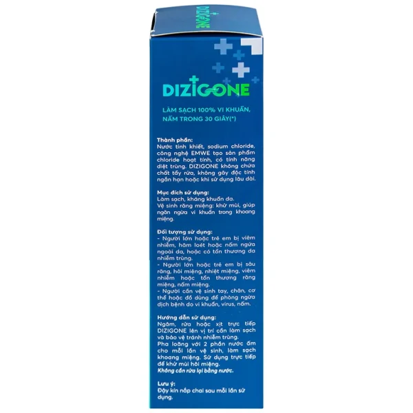 Dung dịch khoáng Dizigone Terrapharm làm sạch vi khuẩn trong 30 giây, vệ sinh răng miệng, khử mùi (300ml)