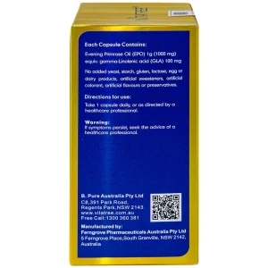 Viên uống Evening Primrose Oil Vitatree hỗ trợ giảm triệu chứng của tiền kinh nguyệt (120 viên)