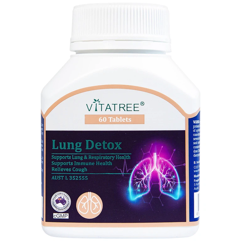Viên uống Lung Detox Vitatree hỗ trợ giảm ho, tăng cường sức đề kháng cho cơ thể (60 viên)