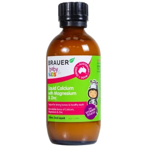 Siro Brauer Baby Kids Liquid Calcium With Magnesium And Zinc 200ml hỗ trợ xương, răng chắc khỏe