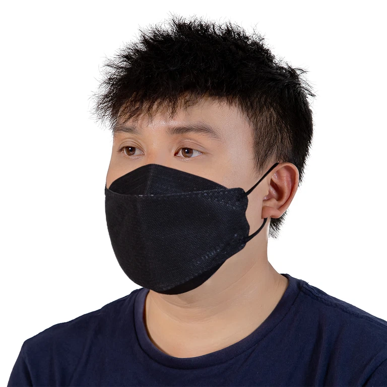 Khẩu trang y tế Hamita Advanced 4D Mask màu đen hỗ trợ ngăn khói, bụi, kháng khuẩn (5 cái)