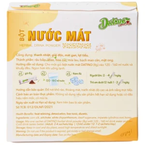 Bột Nước Mát Herbal Drink Powder Datino thanh nhiệt, giải độc, mát gan, lợi tiểu (10 gói x 8g)