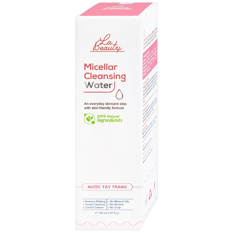 Nước tẩy trang Micellar Cleansing Water La Beauty làm sạch sâu, loại bỏ bụi bẩn (150ml)