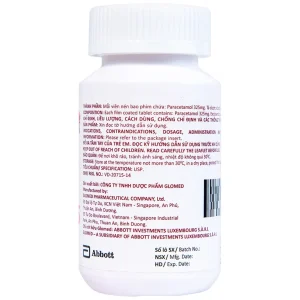 Thuốc Glotadol 325 Abbott hỗ trợ hạ sốt và giảm đau (200 viên)