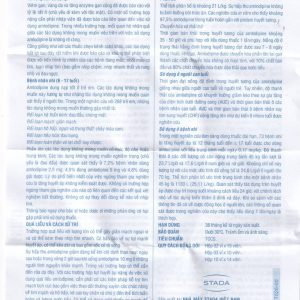 Thuốc Amlodipine Stada 5mg Tab điều trị tăng huyết áp, đau thắt ngực (10 vỉ x 14 viên)