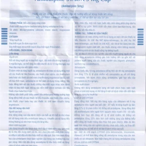 Thuốc Amlodipine Stada 5mg Cap điều trị tăng huyết áp, đau thắt ngực (3 vỉ x 10 viên)