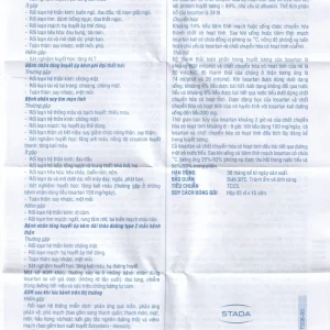 Viên nén Losartan Stada 50mg điều trị tăng huyết áp, giảm nguy cơ đột quỵ (2 vỉ x 15 viên)