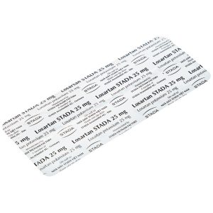 Viên nén Losartan Stada 25mg điều trị tăng huyết áp, giảm nguy cơ đột quỵ (2 vỉ x 15 viên)