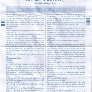 Viên nén Losartan Stada 25mg điều trị tăng huyết áp, giảm nguy cơ đột quỵ (2 vỉ x 15 viên)