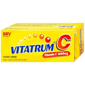 Viên sủi Vitatrum C BRV điều trị các bệnh do thiếu vitamin C (10 viên)