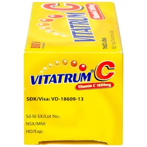 Viên sủi Vitatrum C BRV điều trị các bệnh do thiếu vitamin C (10 viên)