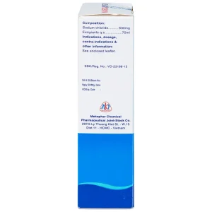 Thuốc xịt mũi Nasolspray Mekophar làm sạch và thông mũi, họng (70ml)