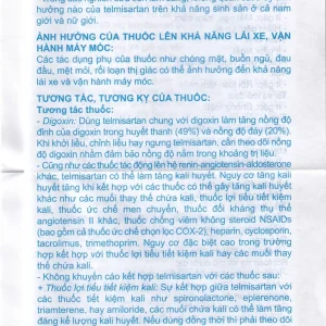 Thuốc Telmisartan 40 A.T An Thiên điều trị tăng huyết áp (3 vỉ x 10 viên)