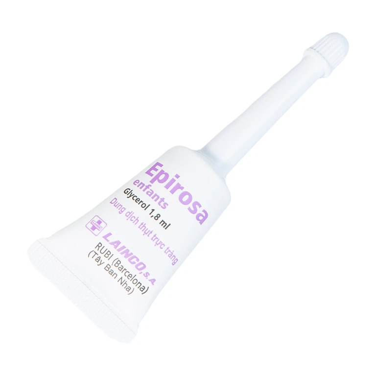 Dung dịch thụt trực tràng Epirosa Enfants Lainco giảm triệu chứng táo bón (6 tuýp x 2.5ml)