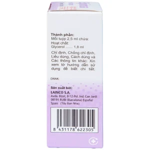 Dung dịch thụt trực tràng Epirosa Enfants Lainco giảm triệu chứng táo bón (6 tuýp x 2.5ml)