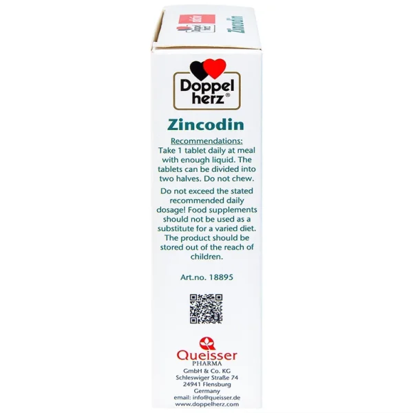 Viên uống Zincodin Doppelherz Aktiv bổ sung kẽm và L-histidine (3 vỉ x 10 viên)