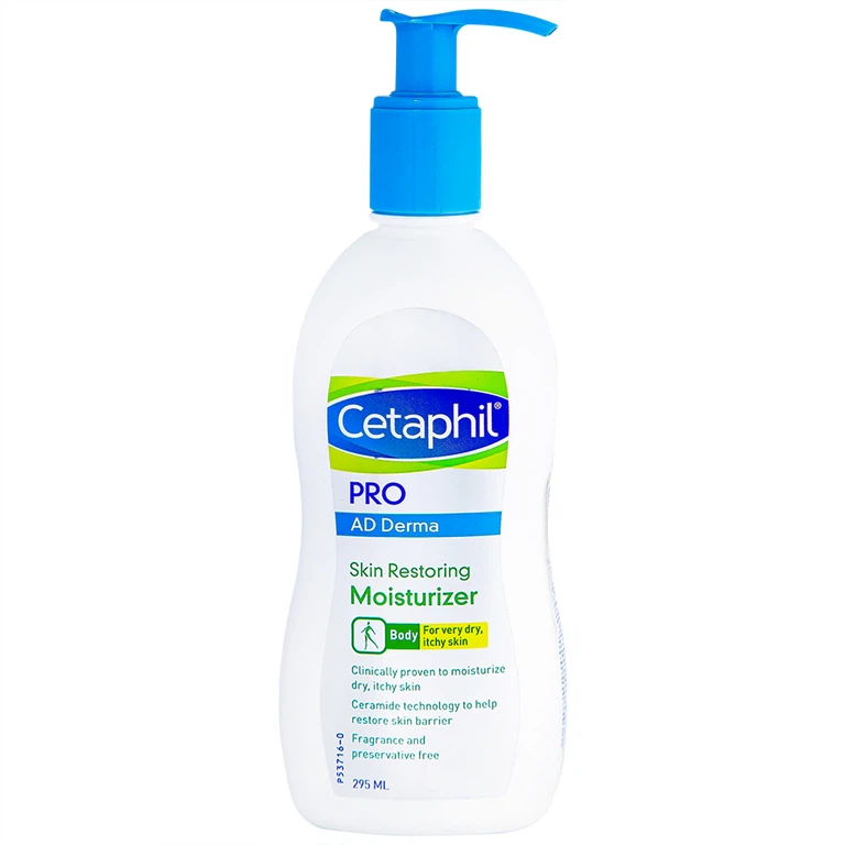 Sữa dưỡng thể Cetaphil Pro Ad Derma Skin Restoring Moisturizer dành cho da khô, da cơ địa (295ml)