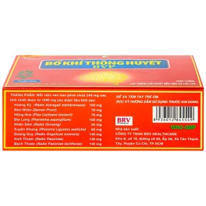 Thuốc Bổ Khí Thông Huyết BVP tăng cường lưu thông khí huyết đến não và các chi (6 vỉ x 10 viên)