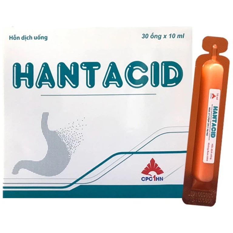Hỗn dịch uống Hantacid 10ml CPC1HN điều trị rối loạn tiêu hóa, trào ngược dạ dày - thực quản (30 ống)