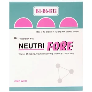 Thuốc Neutri Fore Bidiphar bổ sung một số loại vitamin nhóm B (10 vỉ x 10 viên)