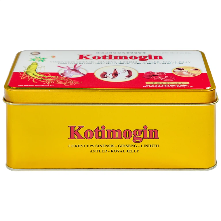 Viên uống Sâm - Đông Trùng Hạ Thảo Kotimogin tăng cường sức khỏe (20 vỉ x 3 viên)
