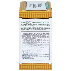 Viên uống Milk Thistle Nature's Bounty hỗ trợ tăng cường chức năng gan, bảo vệ gan (50 viên)