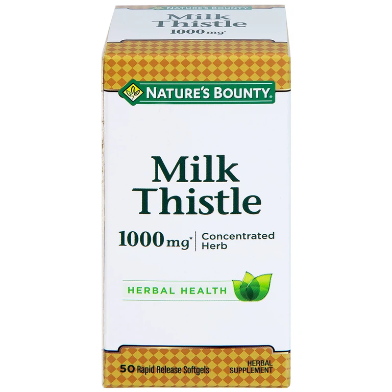 Viên uống Milk Thistle Nature's Bounty hỗ trợ tăng cường chức năng gan, bảo vệ gan (50 viên)