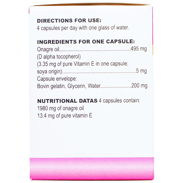 Viên uống Onagre Cevrai hỗ trợ làm giảm triệu chứng tiền kinh nguyệt, tiền mãn kinh và mãn kinh (60 viên)