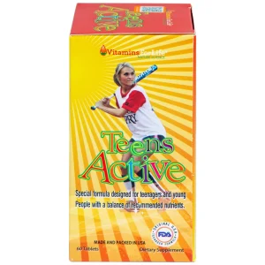 Viên uống Teens Active Vitamins For Life bổ sung vitamin và khoáng chất cho thanh thiếu niên (60 viên)