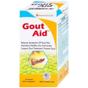 Viên uống Gout Aid Vitamins For Life hỗ trợ giảm triệu chứng ở người bị gout (30 viên)