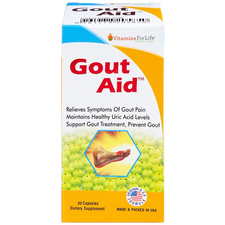 Viên uống Gout Aid Vitamins For Life hỗ trợ giảm triệu chứng ở người bị gout (30 viên)