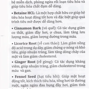 Viên uống Gasso Max Vitamins For Life bổ sung enzyme và các thảo mộc, hỗ trợ tiêu hóa tốt (30 viên)